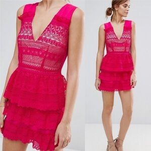 Pink Rory tiered Dress for ASOS